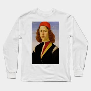 Portrait of a Young Man by Sandro Botticelli Long Sleeve T-Shirt